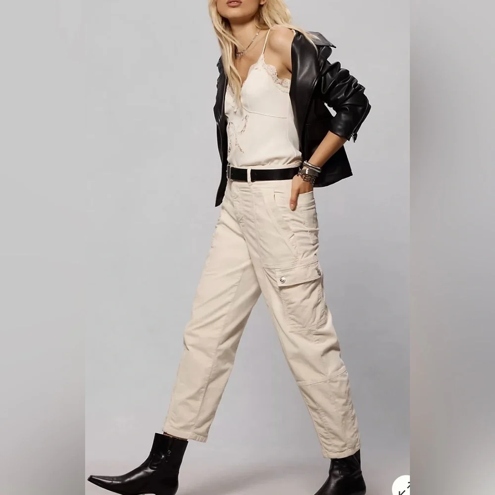 Anthropologie The Carson Utility Barrel Pants Corduroy NWT